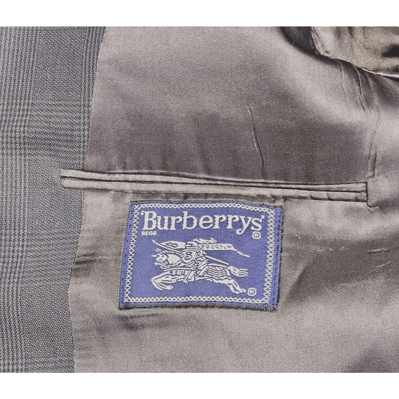 Burberrys Blazer Sport Coat Jacket Glen Check Wool Brown Black No Size Tag 42 - Picture 10 of 16